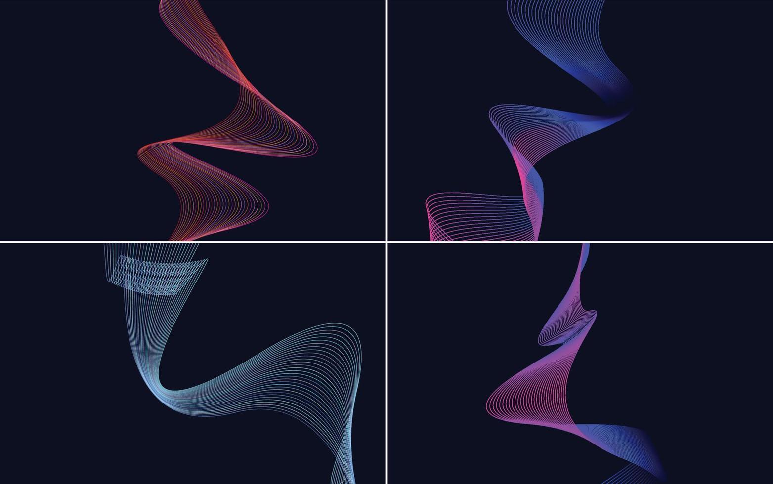 Collection of geometric minimal lines pattern set vector