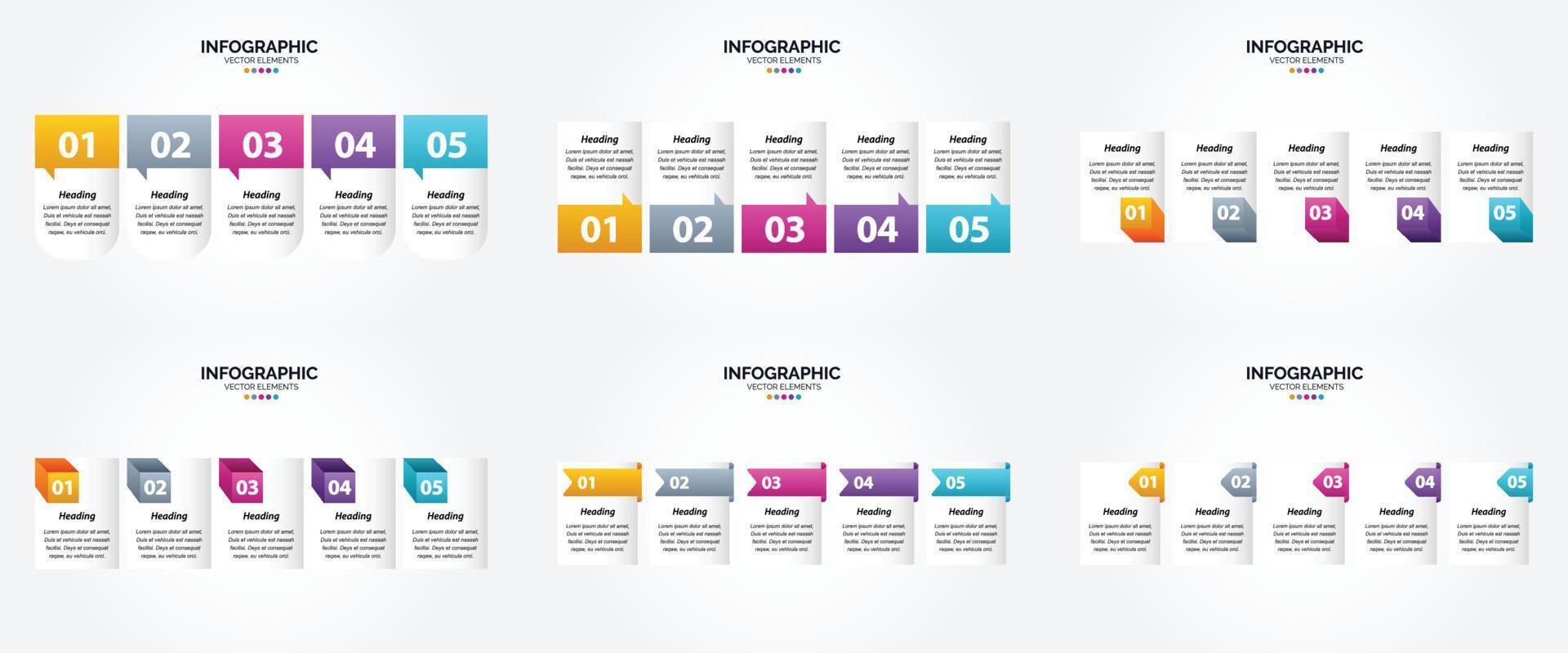 las ilustraciones vectoriales de este conjunto son perfectas para crear infografías para publicidad. folletos volantes y revistas. vector