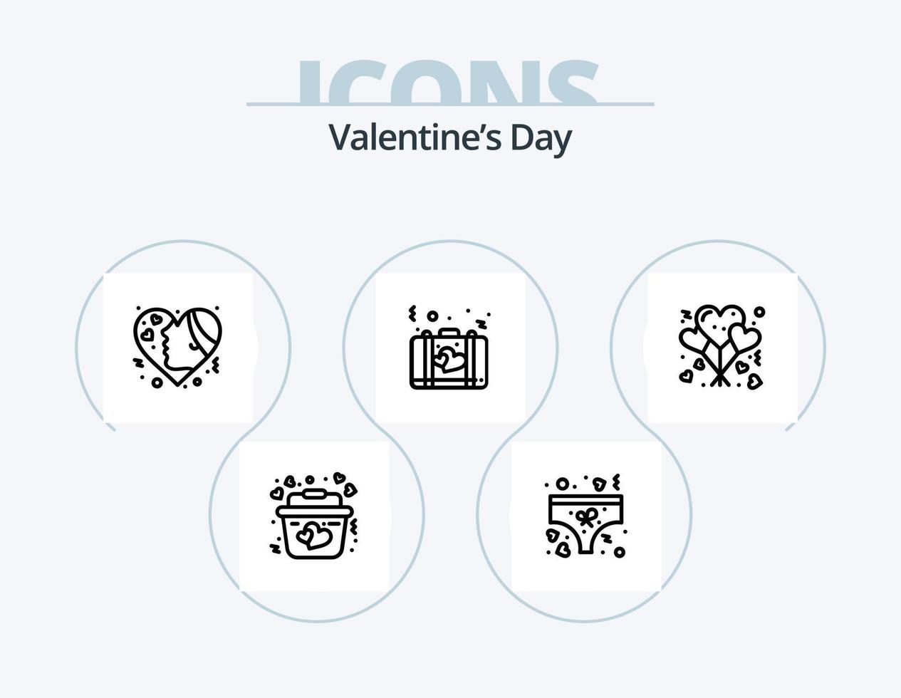 Valentines Day Line Icon Pack 5 Icon Design. love. love. love. lifestyle. date vector