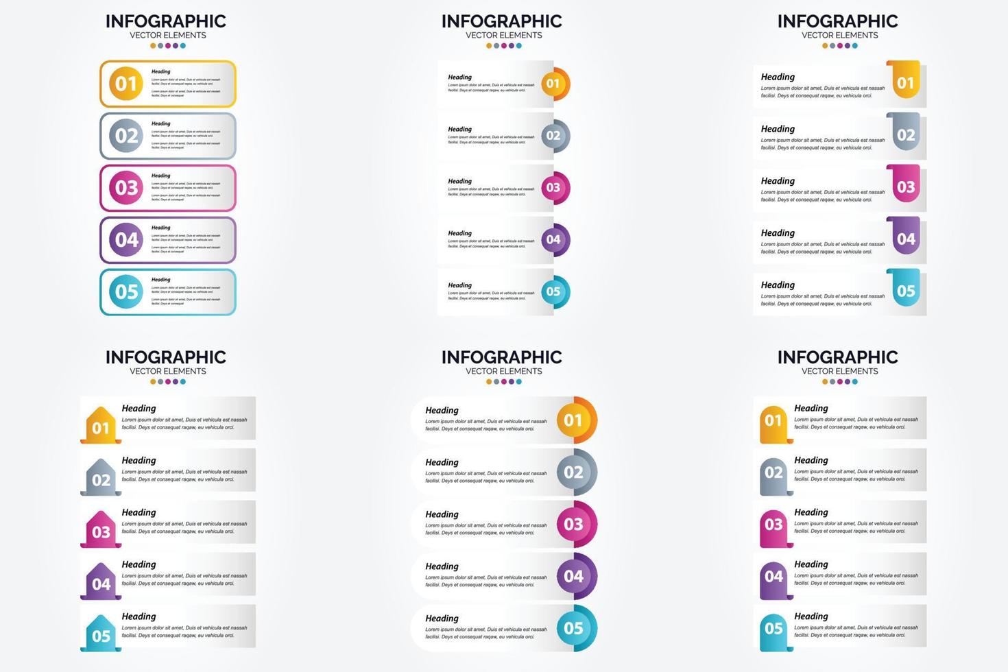 The vector illustrations in this set are ideal for creating infographics for advertising. brochures. flyers. and magazines.