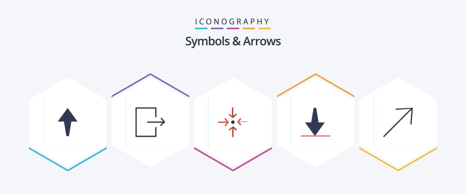 Symbols and Arrows 25 Flat icon pack including . arrow. . right vector