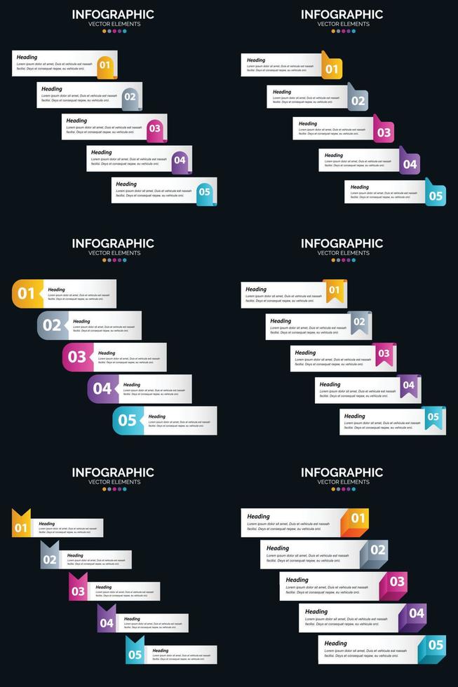 incluya infografías vectoriales en su presentación para atraer a su audiencia. vector