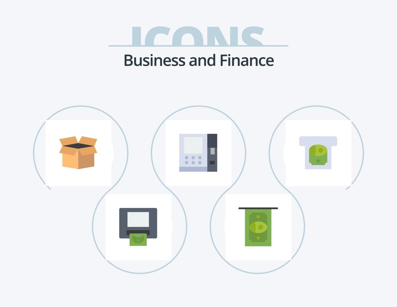 Finance Flat Icon Pack 5 Icon Design. . vector