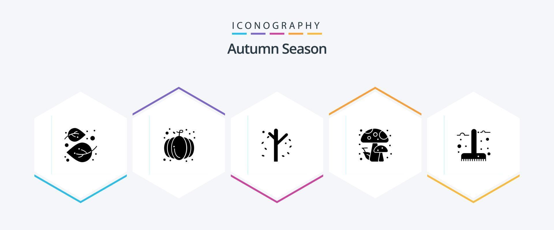 Autumn 25 Glyph icon pack including autumn. forest. pumpkin. autumn. season vector