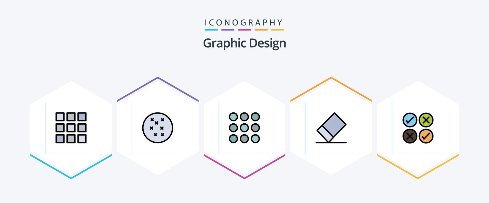 Design 25 FilledLine icon pack including . cross. vector