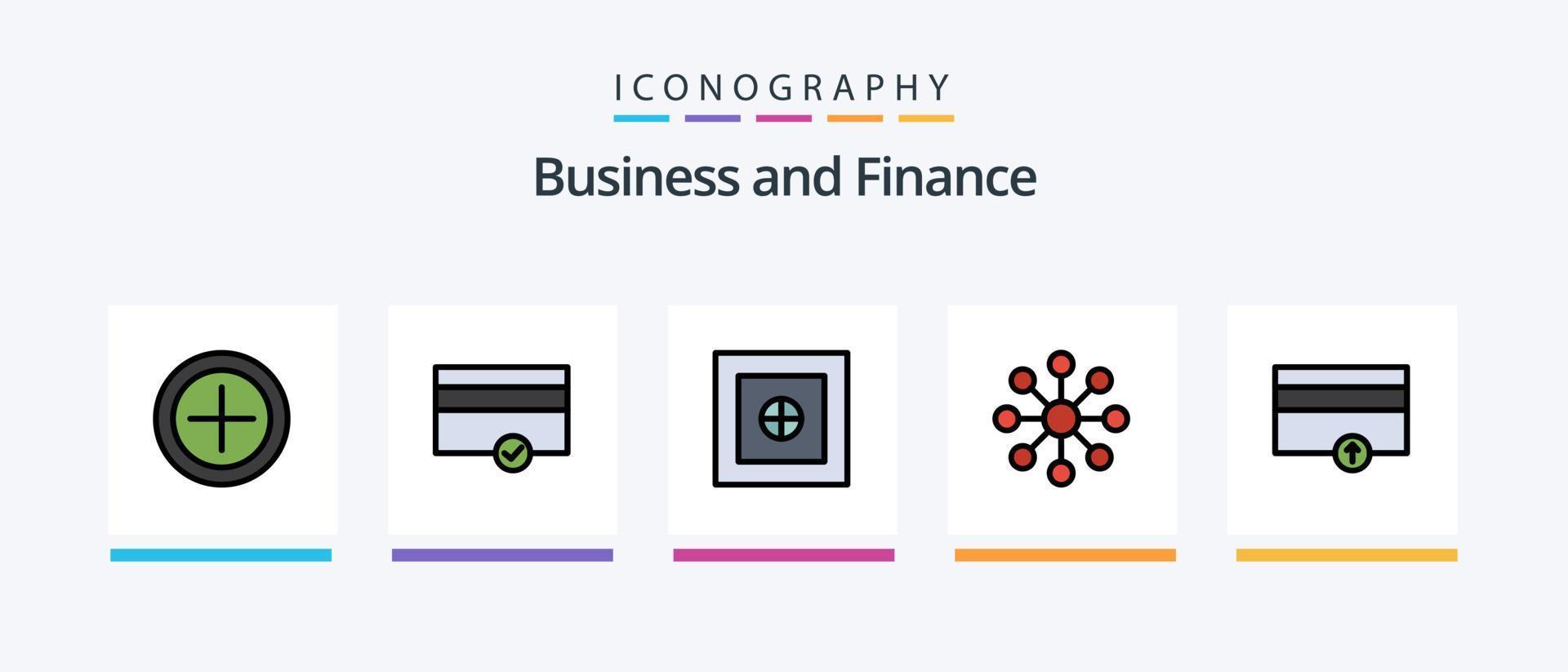 Finance Line Filled 5 Icon Pack Including business. minus. dollar. payments. finance. Creative Icons Design vector