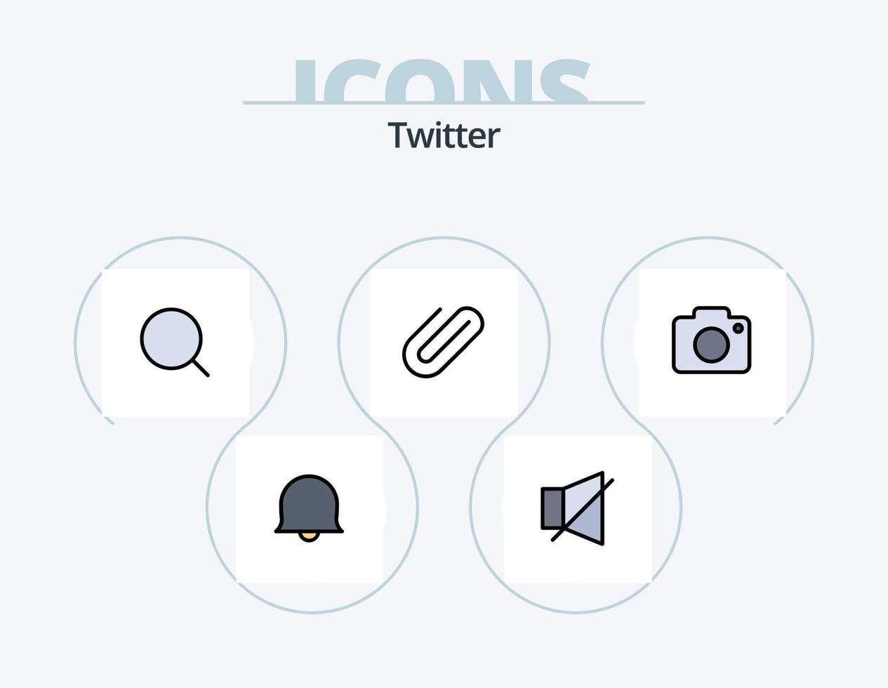 Twitter Line Filled Icon Pack 5 Icon Design. text. locked. twitter. lock. paper vector
