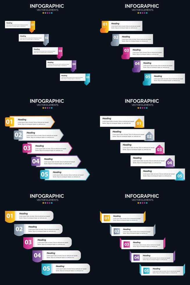 Use our vector infographics pack to enhance your business presentation.