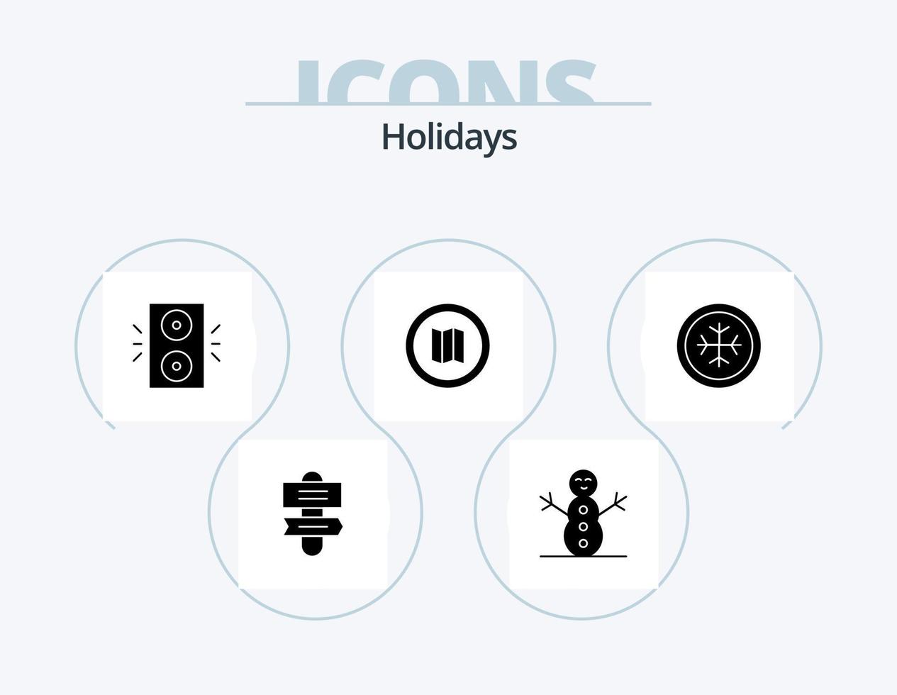 paquete de iconos de glifos de vacaciones 5 diseño de iconos. . . Navidad. copo de nieve. frío vector