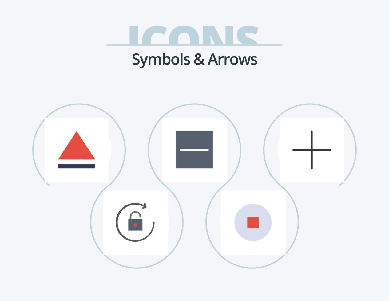 símbolos y flechas flat icon pack 5 diseño de iconos. . esconder. más vector