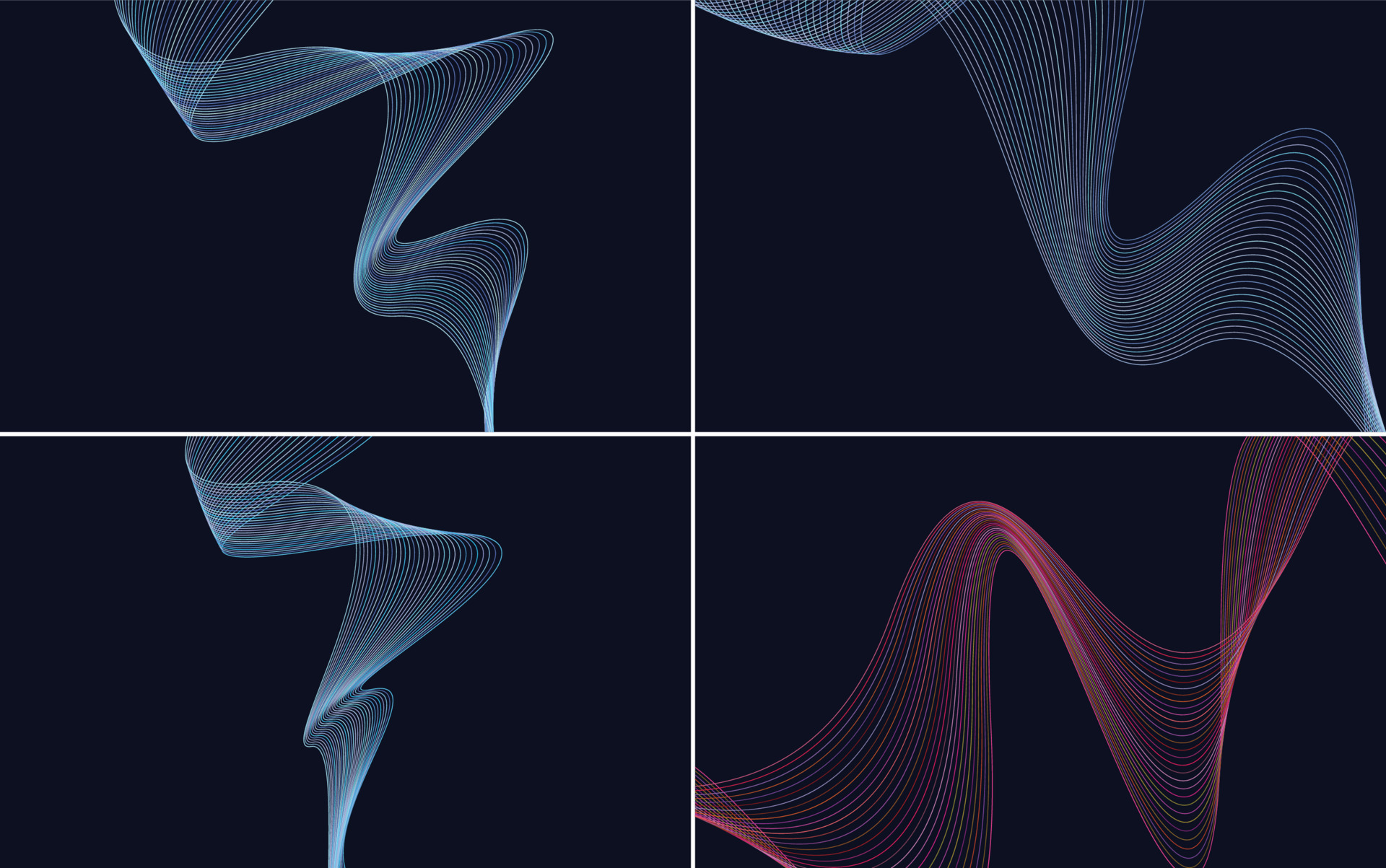 Add a unique touch to your design with these vector line backgrounds