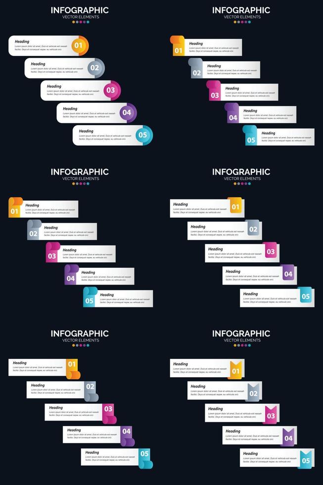 Elevate your presentation with stunning vector infographics from our pack.