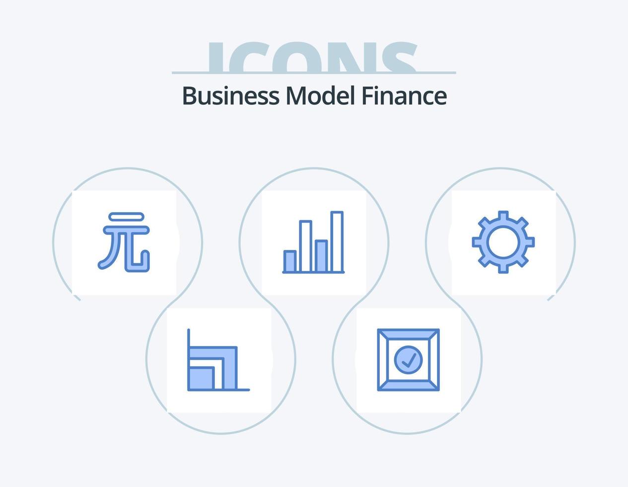 Finance Blue Icon Pack 5 Icon Design. . . money. management. graph vector
