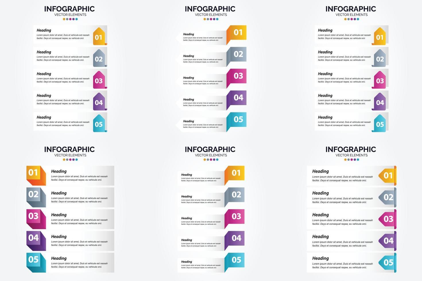 Use this vector illustration infographics set to make your advertising in brochures. flyers. and magazines stand out.