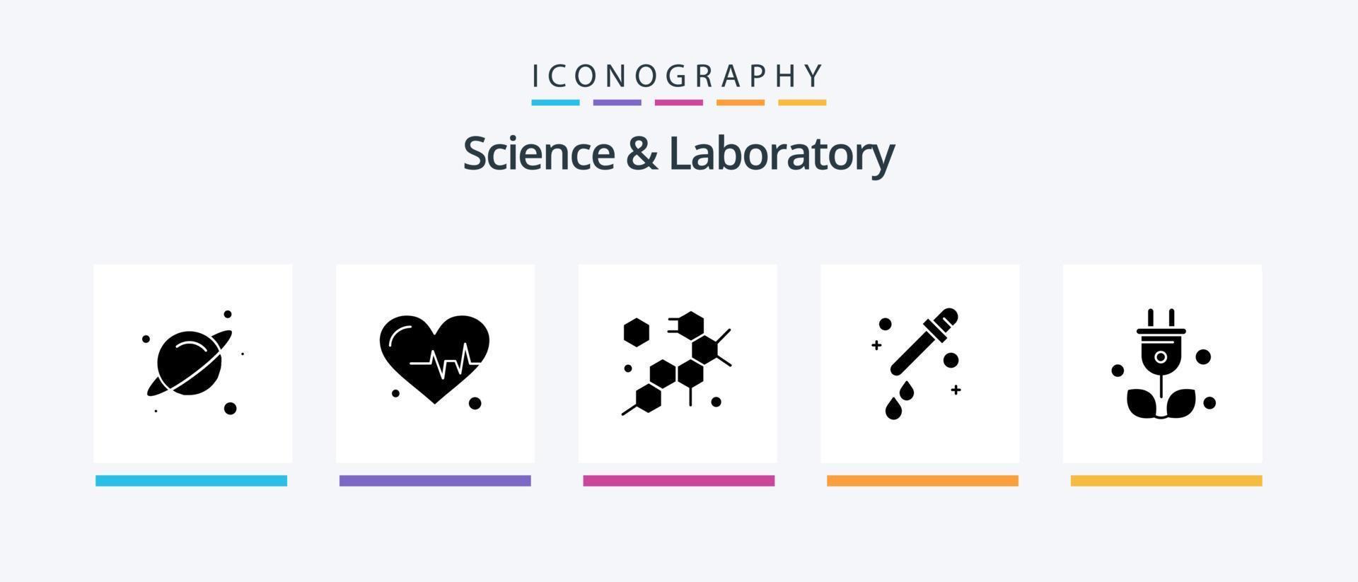 Science Glyph 5 Icon Pack Including . science. science. green. plug. Creative Icons Design vector