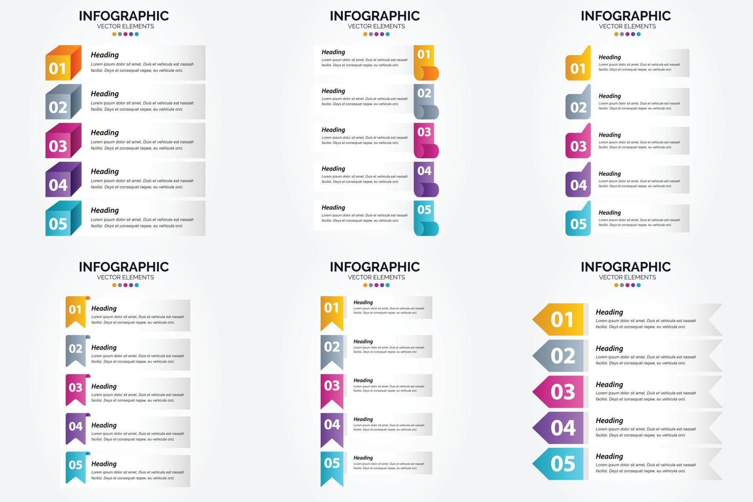 Use these vector illustrations to create engaging infographics for advertising. brochures. flyers. and magazines.