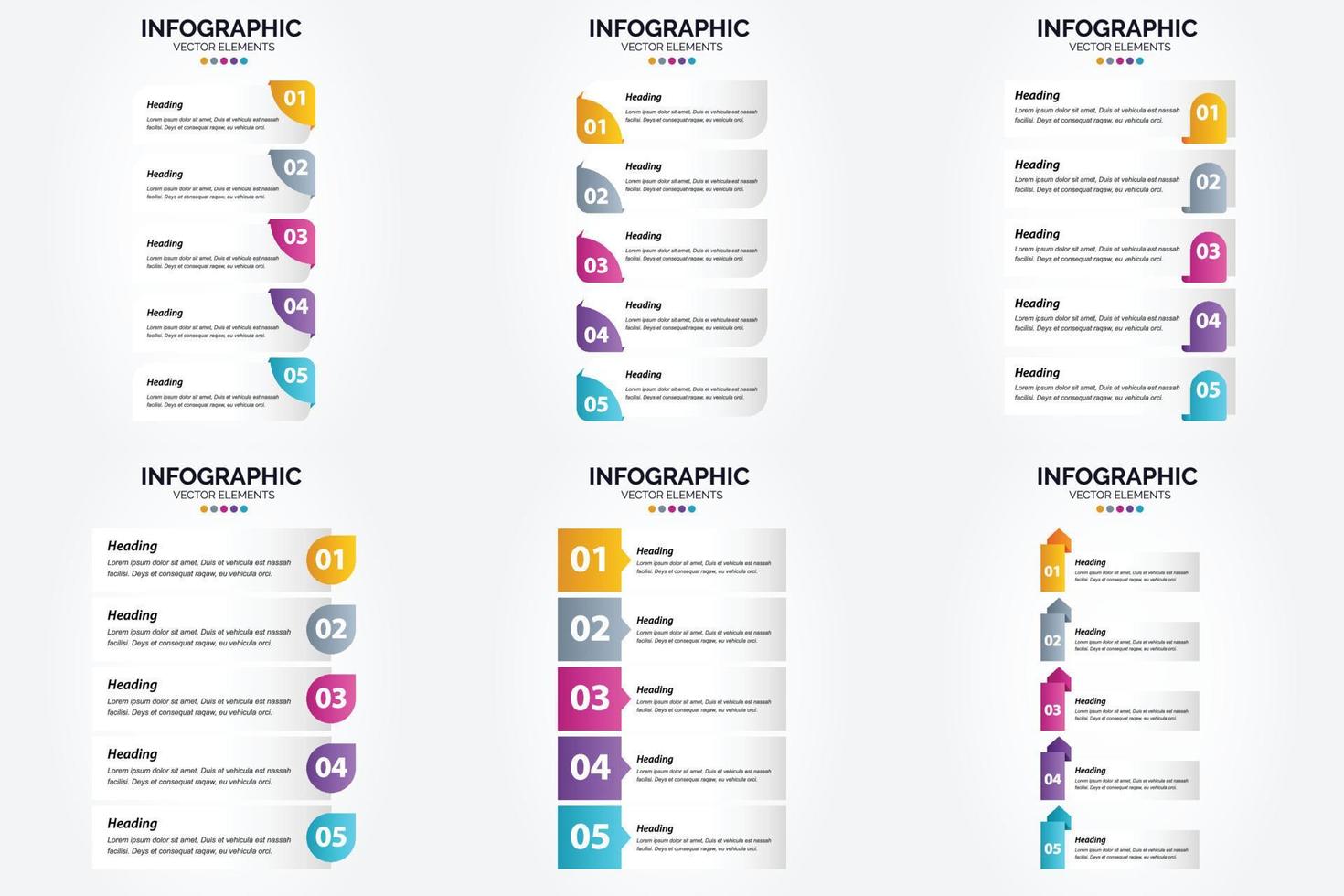 The vector illustrations in this set are perfect for creating infographics for advertising. brochures. flyers. and magazines.