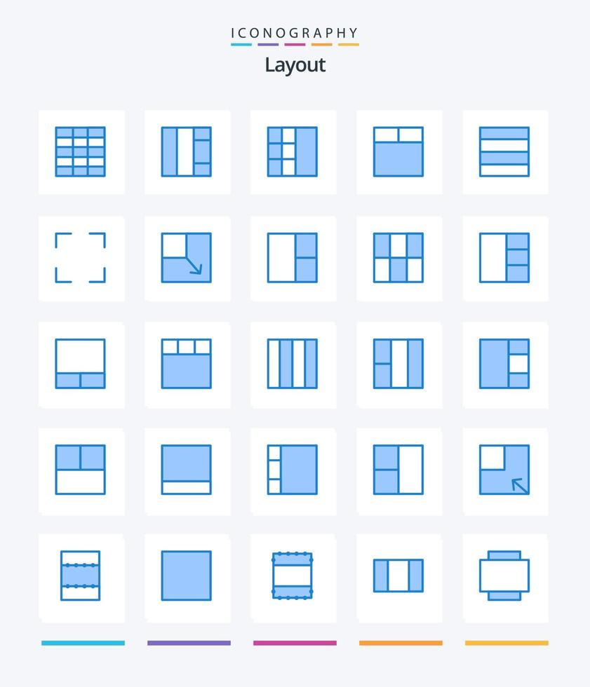Creative Layout 25 Blue icon pack  Such As layout. full screen. grid. minimize. view vector