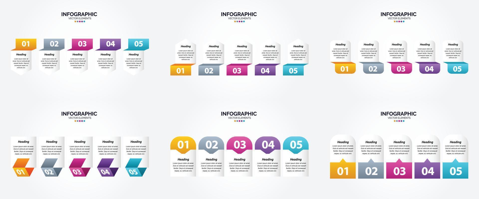 utilice estas ilustraciones vectoriales para crear infografías de aspecto profesional para publicidad. folletos volantes y revistas. vector