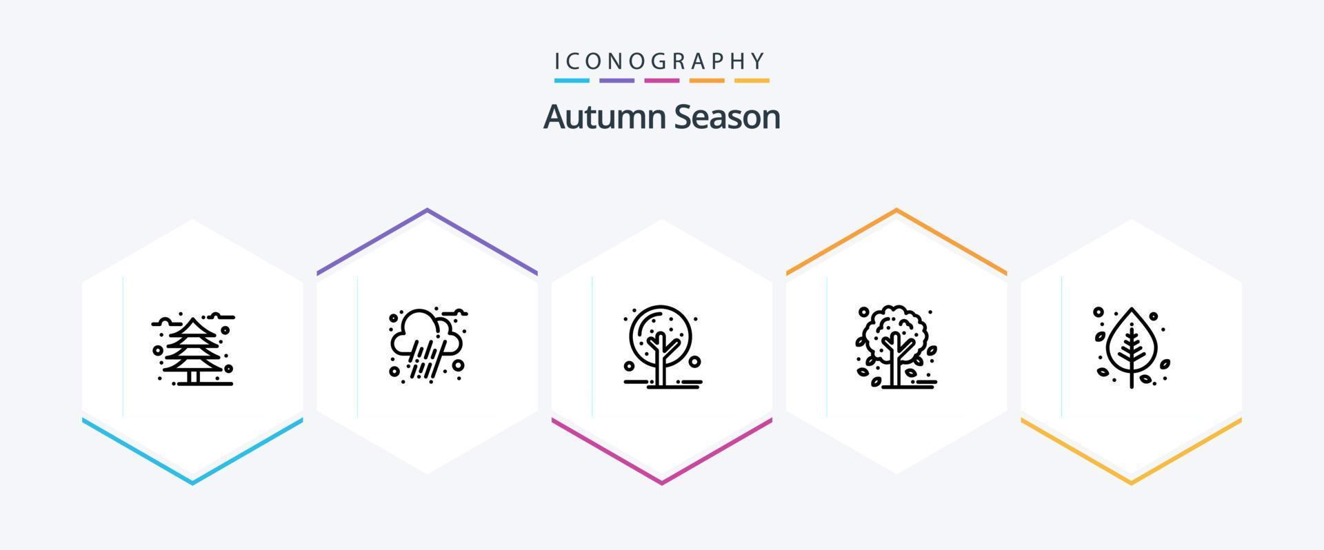 Autumn 25 Line icon pack including nature. birch. nature. autumn. leaf vector