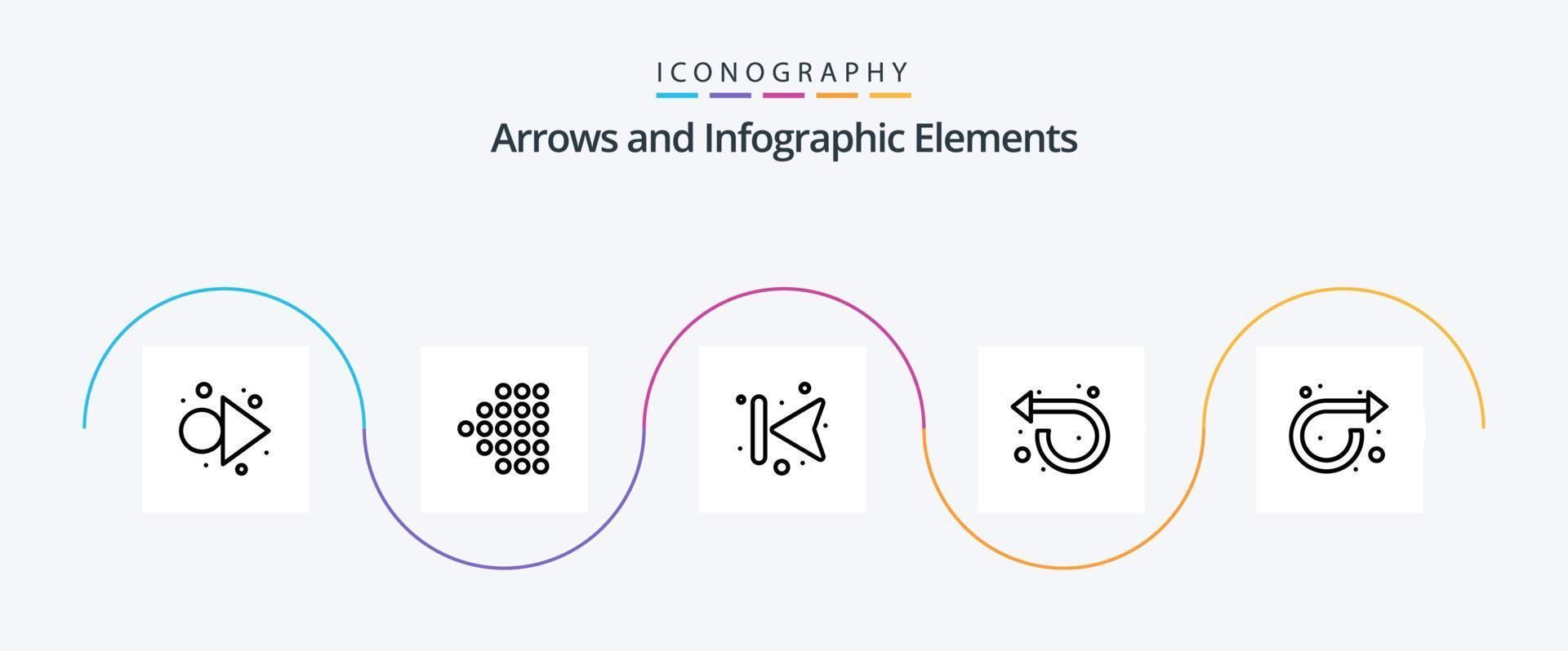 Arrow Line 5 Icon Pack Including right. forward. back. arrow. repeat vector