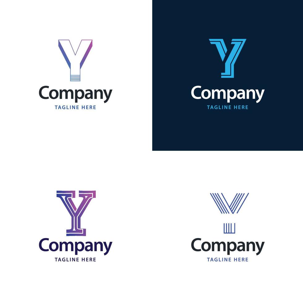 Letter Y Big Logo Pack Design Creative Modern logos design for your business vector