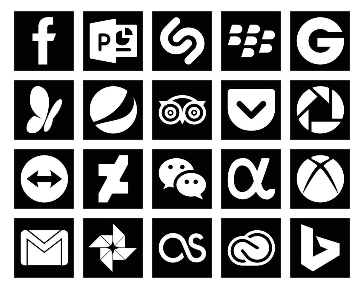 20 Social Media Icon Pack Including gmail app net travel messenger deviantart vector