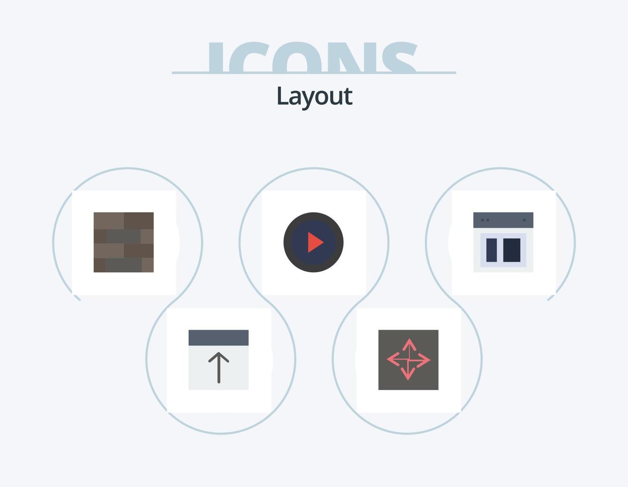 Layout Flat Icon Pack 5 Icon Design. ui. creative. browser. abstract. layout vector