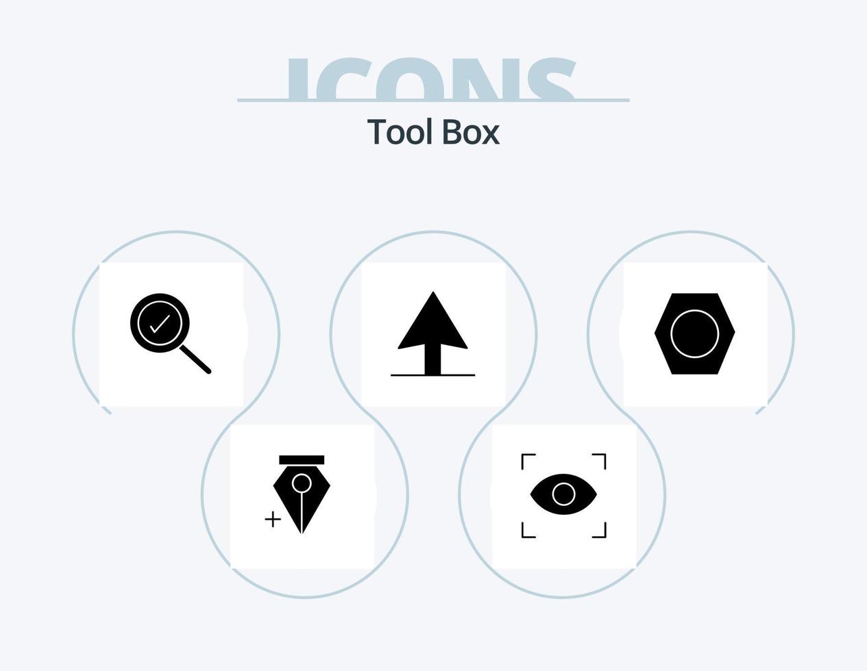 Tools Glyph Icon Pack 5 Icon Design. . search. tools vector