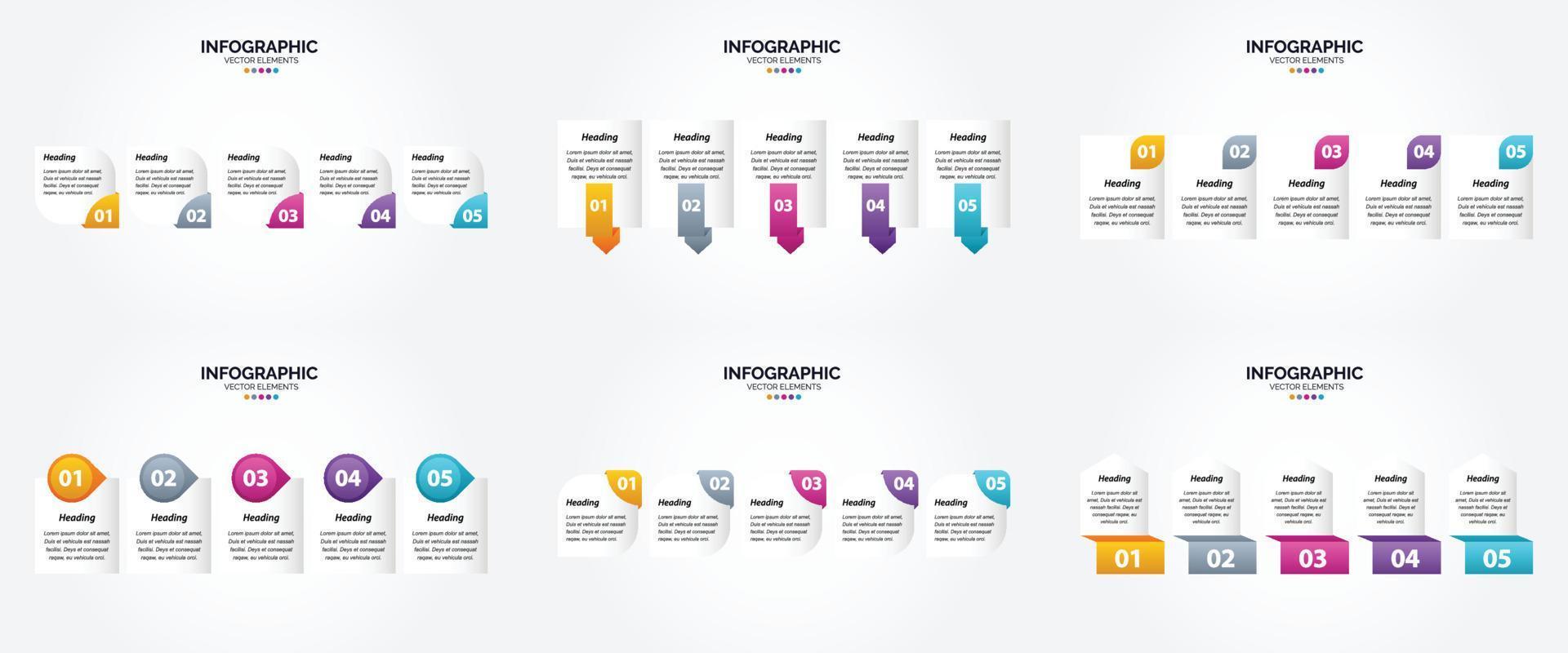 use este conjunto de infografías de ilustraciones vectoriales para publicidad en un folleto. volantes. o revista. vector