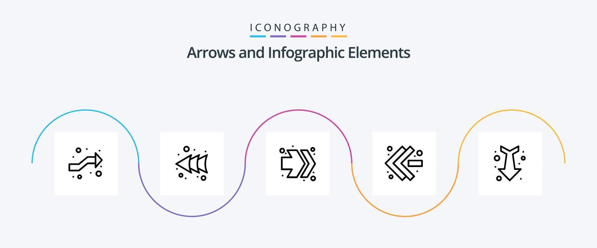 Arrow Line 5 Icon Pack Including . full. fast forward. down. left vector