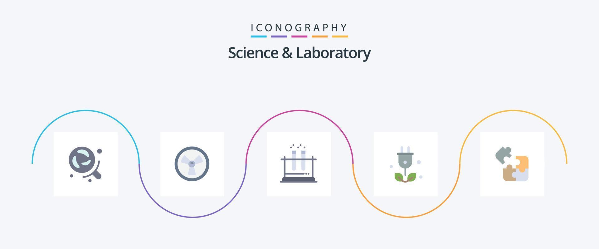Science Flat 5 Icon Pack Including science. jigsaw. test. science. tree vector