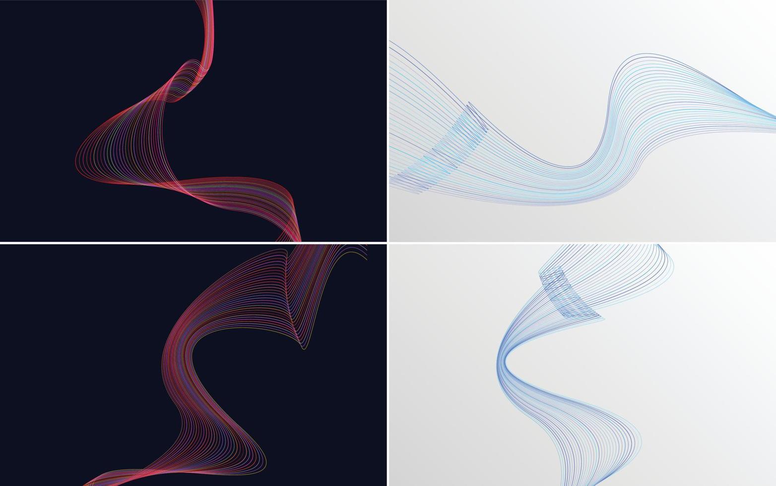 Wave curve abstract vector backgrounds for a modern and elegant design