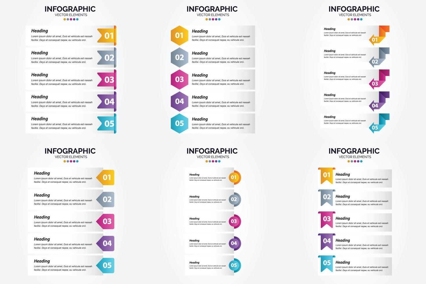 This set of vector infographics is ideal for advertising in brochures. flyers. and magazines.