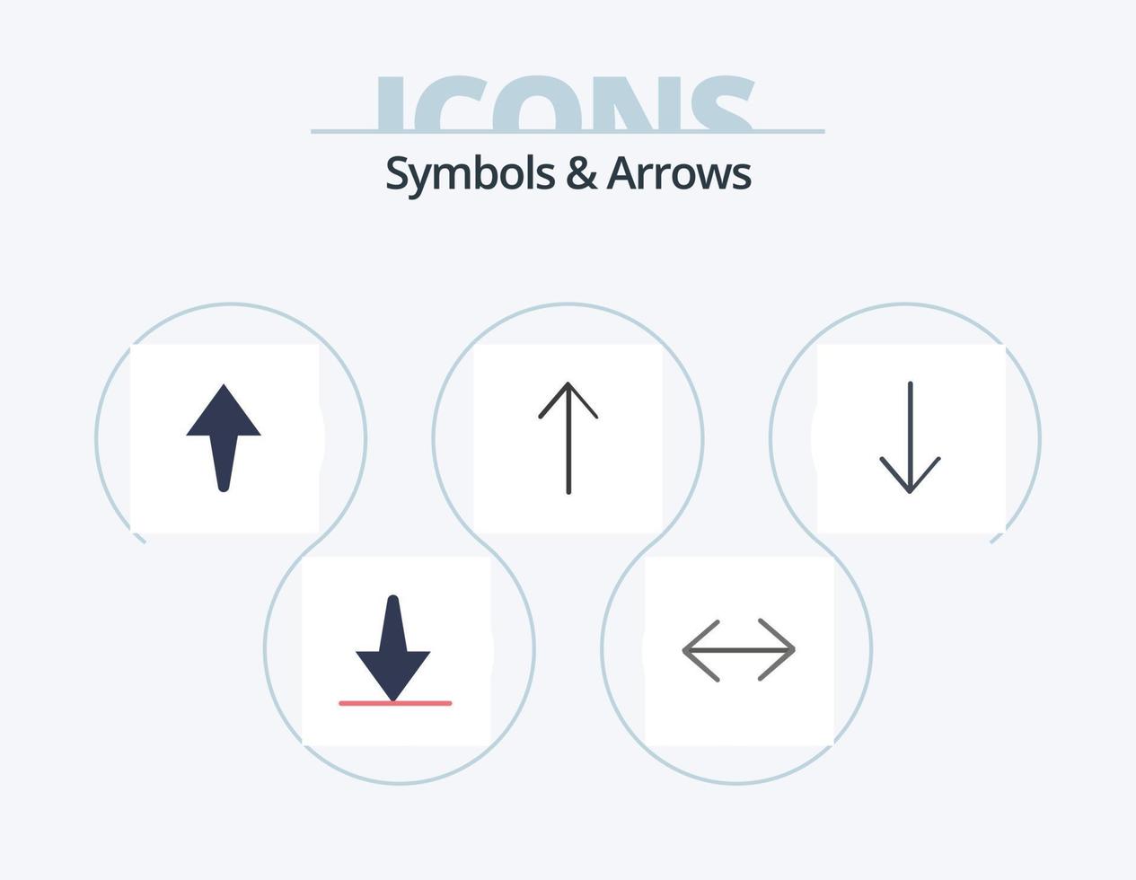 símbolos y flechas flat icon pack 5 diseño de iconos. . arriba. vector