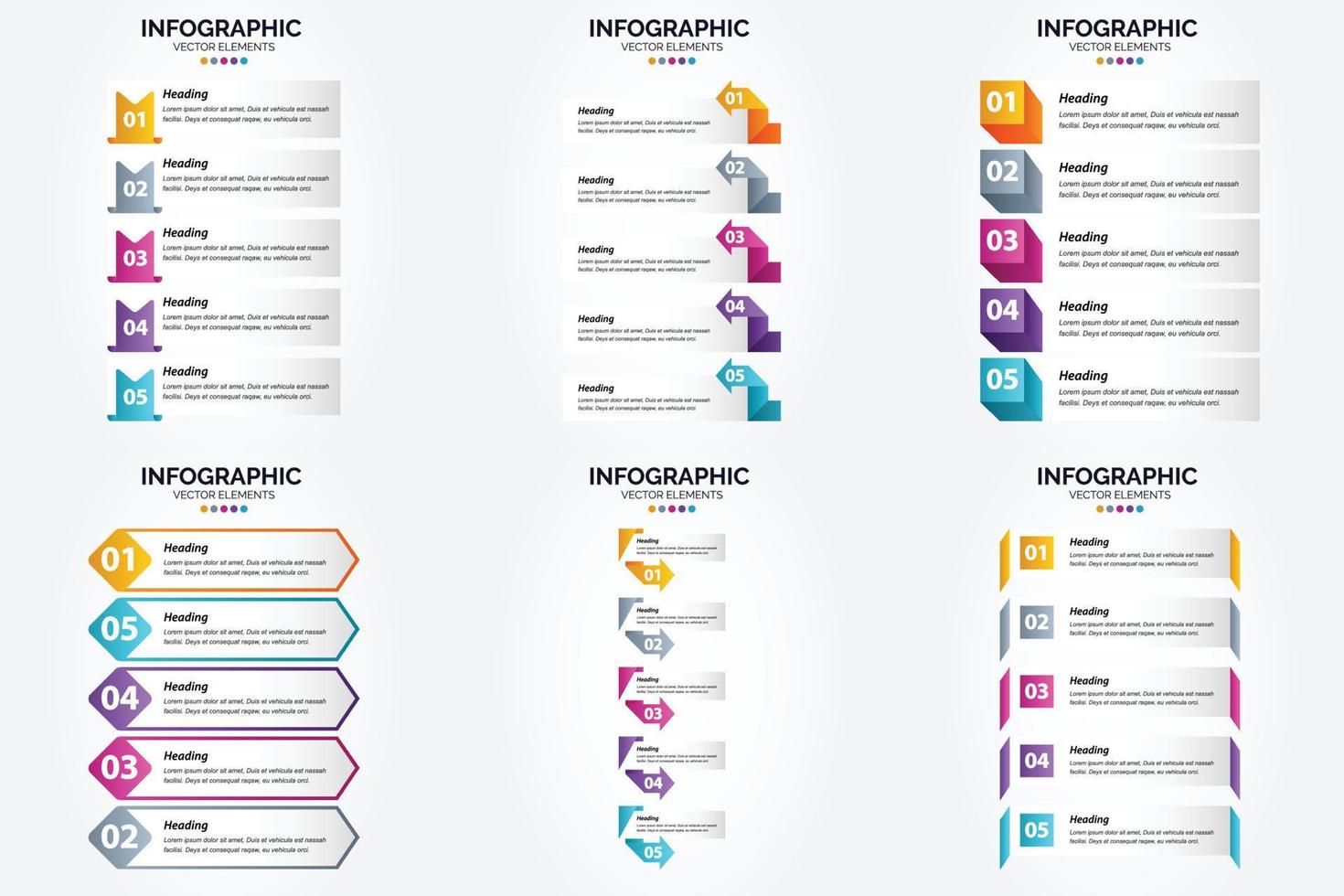 Use this vector illustration infographics set to make your advertising in brochures. flyers. and magazines stand out.