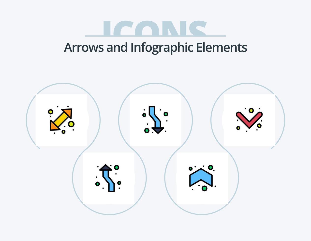 Arrow Line Filled Icon Pack 5 Icon Design. . left. . up vector