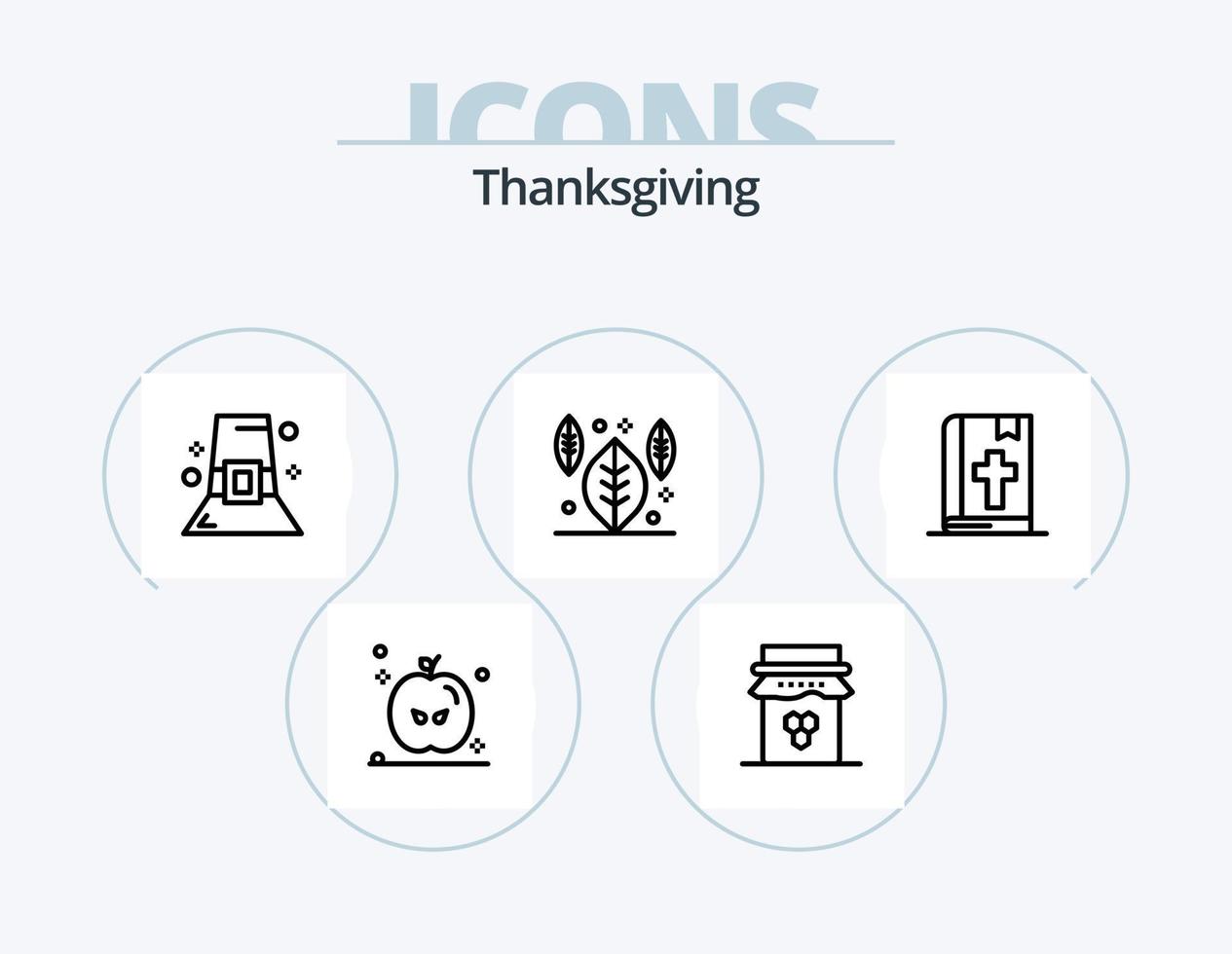 Thanksgiving Line Icon Pack 5 Icon Design. bug. autumn. camp fire. turkey. holiday vector