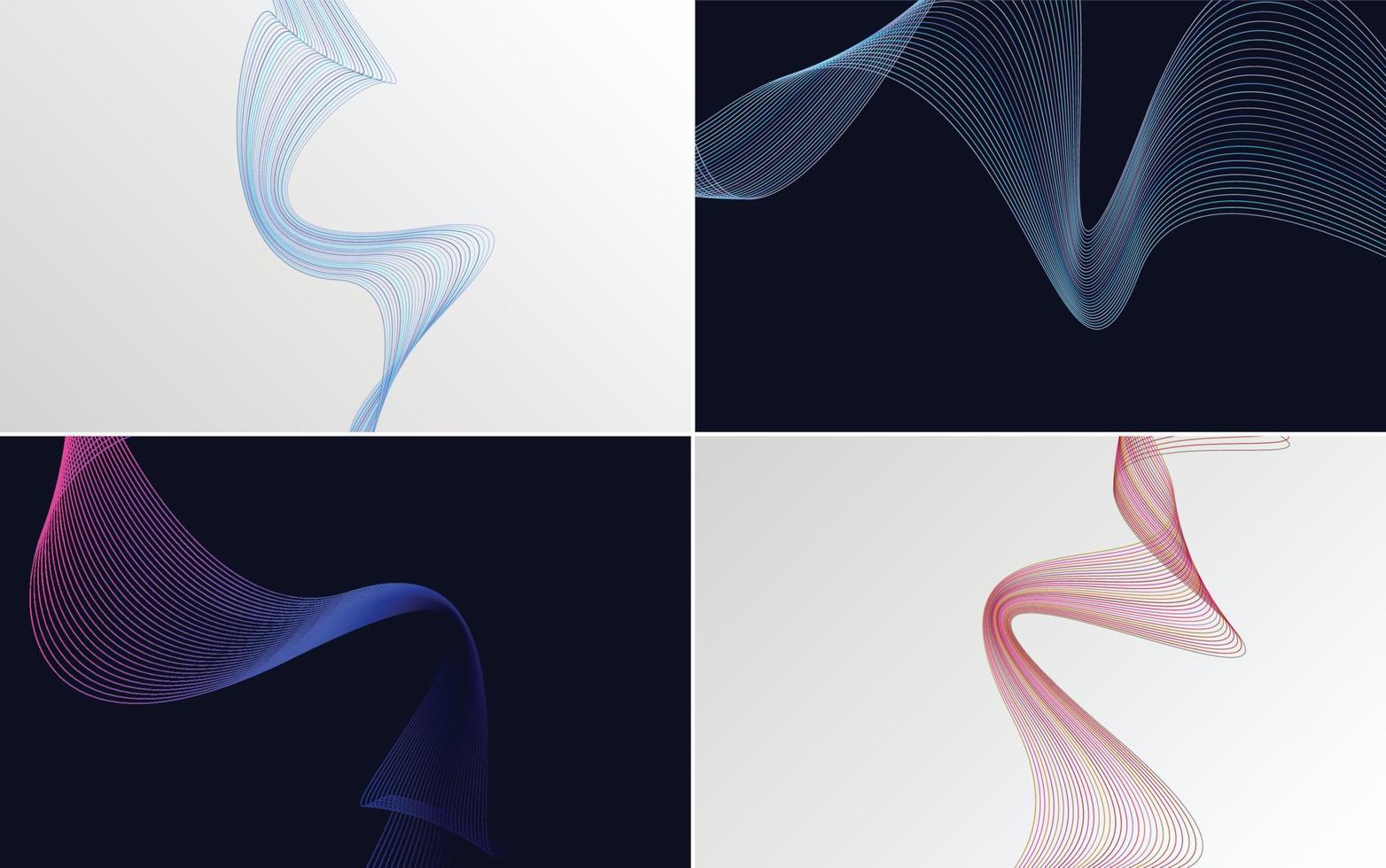 Add a touch of sophistication to your design with this set of 4 vector backgrounds