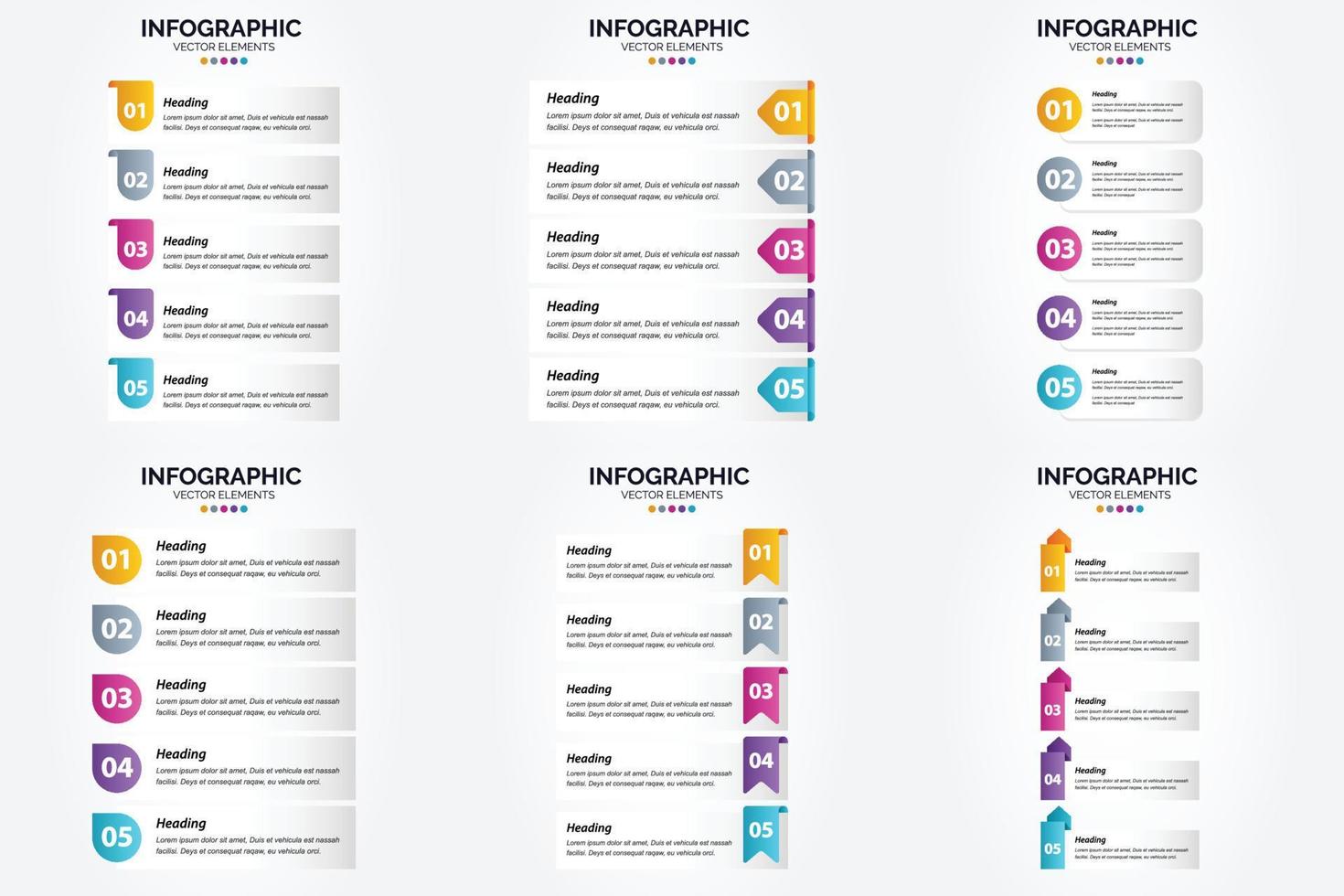 The vector illustrations in this set are perfect for creating infographics for advertising. brochures. flyers. and magazines.