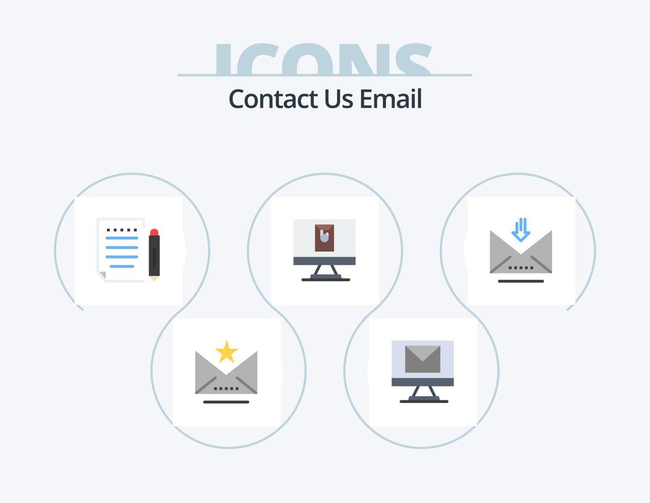 Email Flat Icon Pack 5 Icon Design. retrieve. email. mail. download. envelope vector