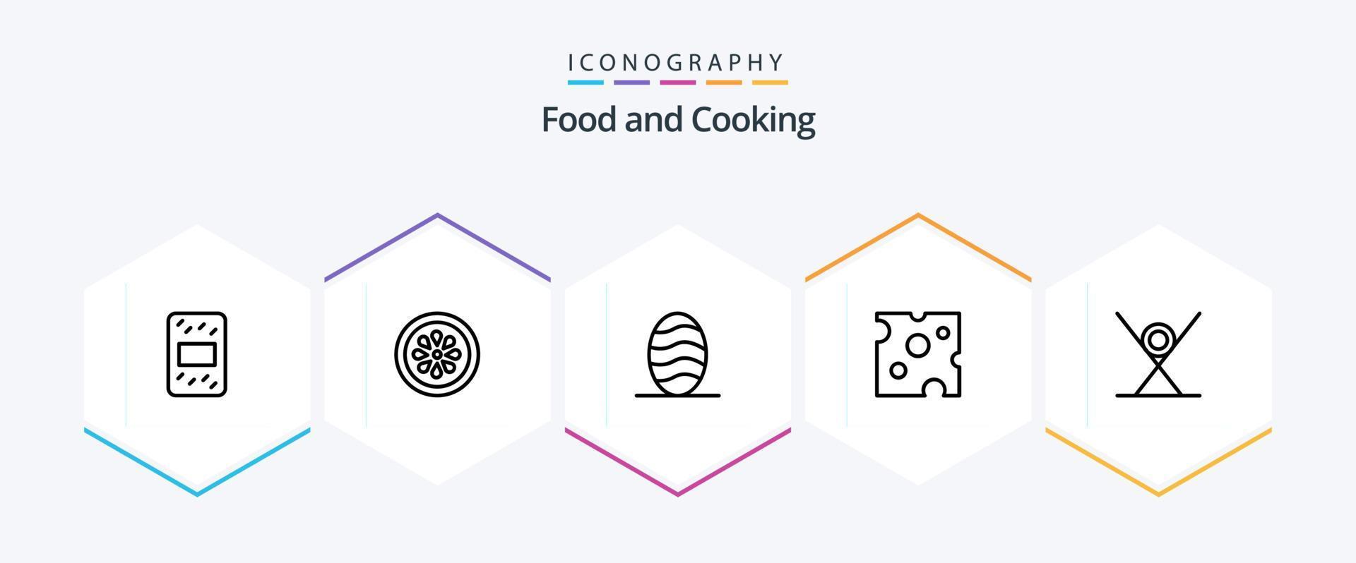 Food 25 Line icon pack including food. drink. baking. meal. drink vector