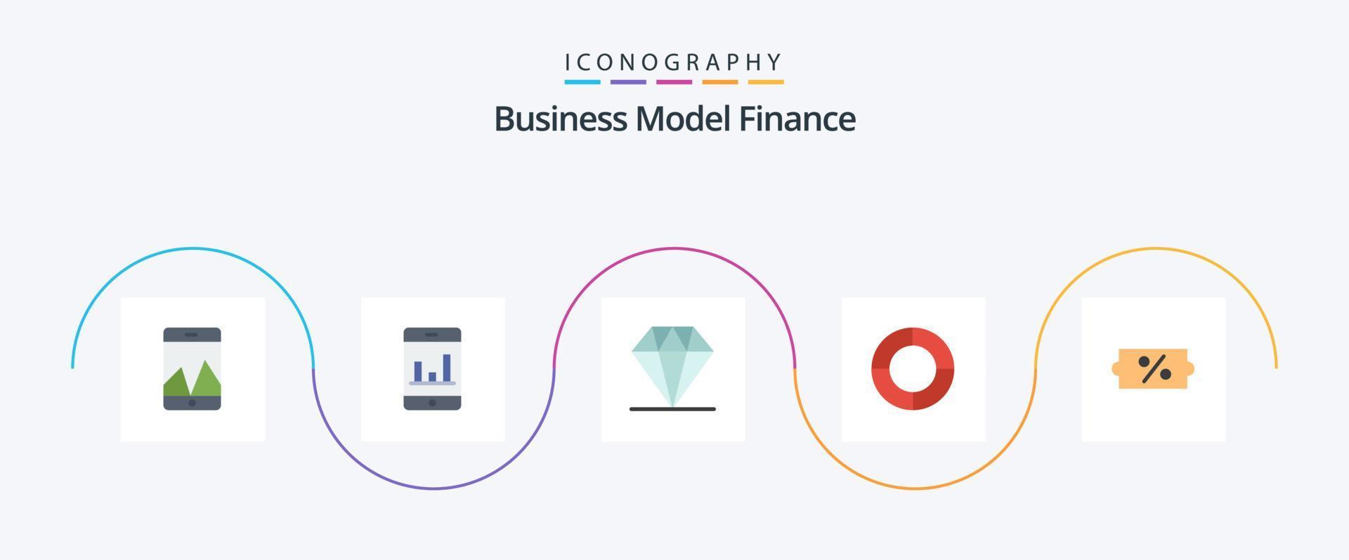 Finance Flat 5 Icon Pack Including . pie. vector