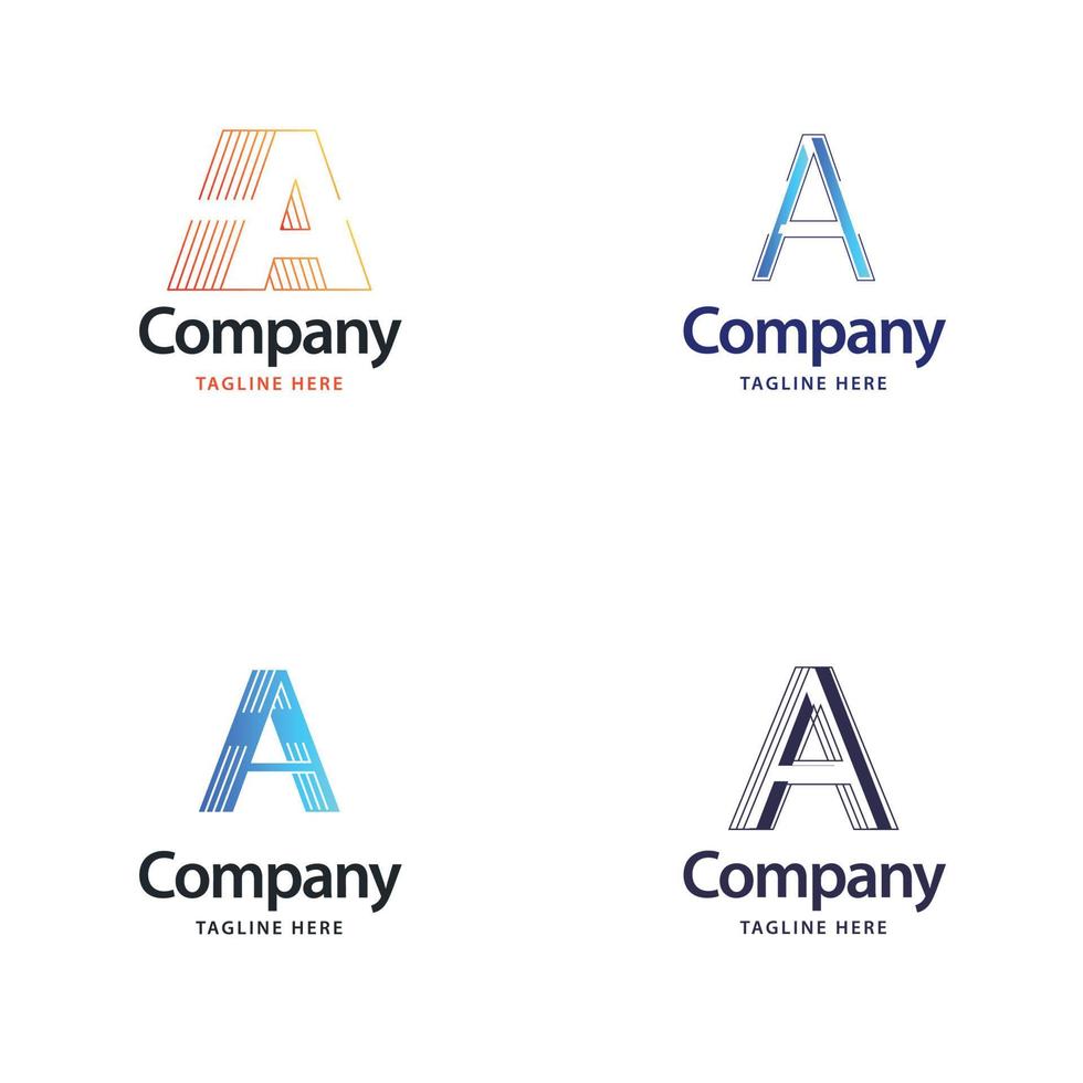 Letter A Big Logo Pack Design Creative Modern logos design for your business vector