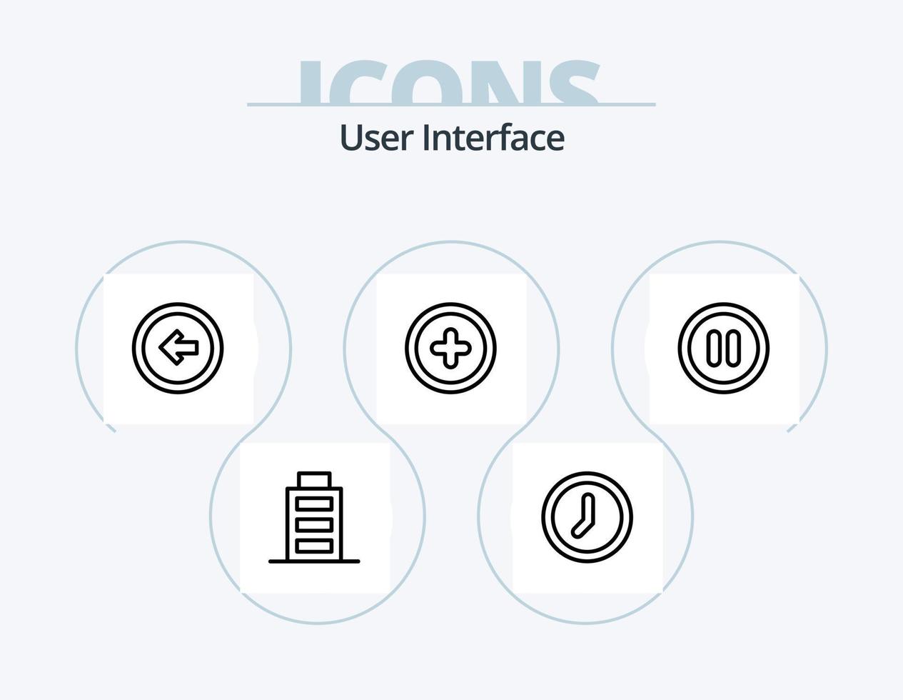User Interface Line Icon Pack 5 Icon Design. ui. hash tag. user. user. mobile phone vector