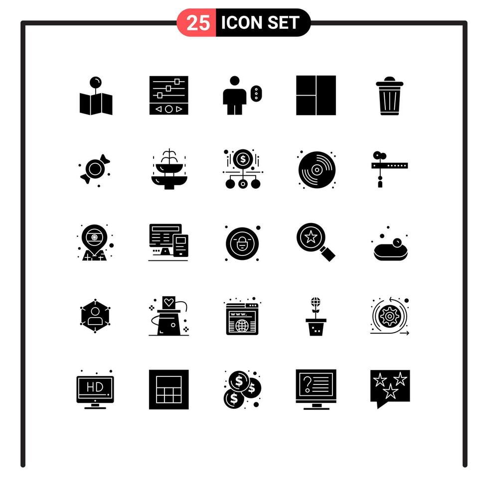 25 Creative Icons Modern Signs and Symbols of power environment access layout password Editable Vector Design Elements