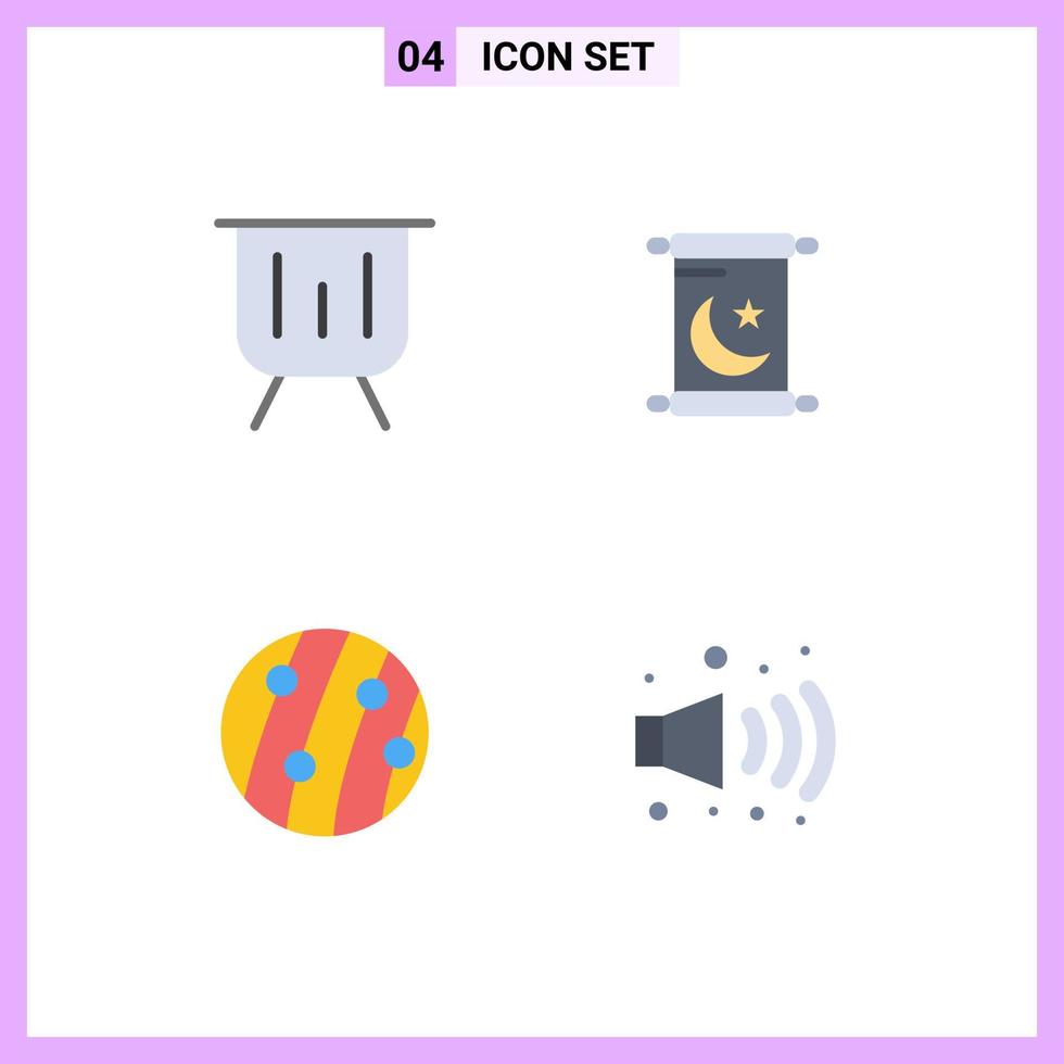 4 Thematic Vector Flat Icons and Editable Symbols of business hair dandruff performance invitation scalp disease Editable Vector Design Elements