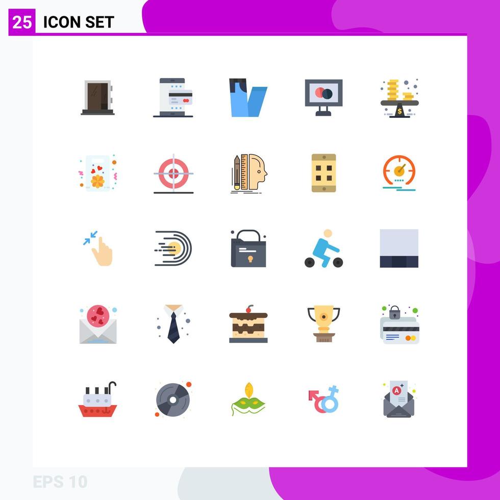 Set of 25 Modern UI Icons Symbols Signs for business tablet payment medicine pants Editable Vector Design Elements