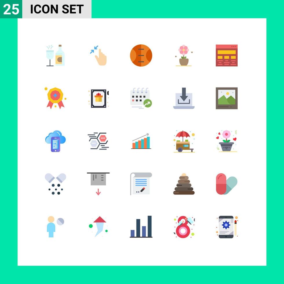 Stock Vector Icon Pack of 25 Line Signs and Symbols for graphic design design touch spring present Editable Vector Design Elements