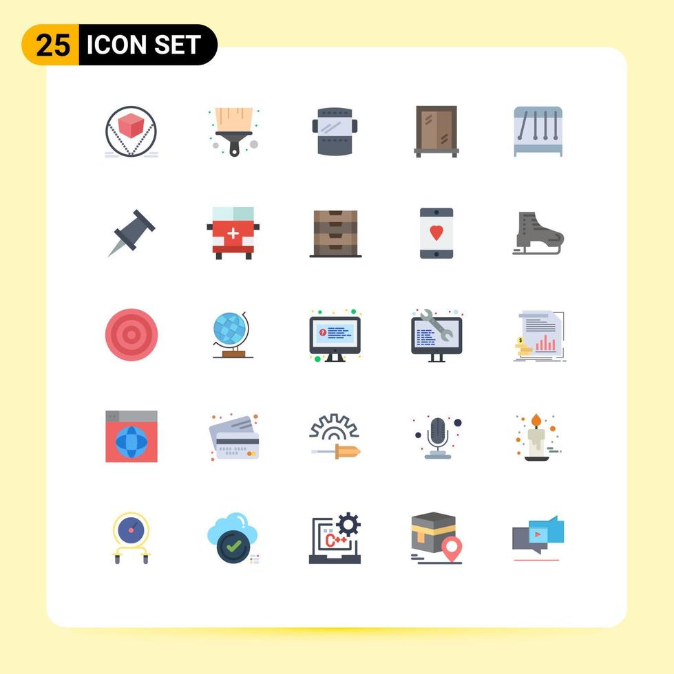 25 Creative Icons Modern Signs and Symbols of pin science mask pendulum window Editable Vector Design Elements